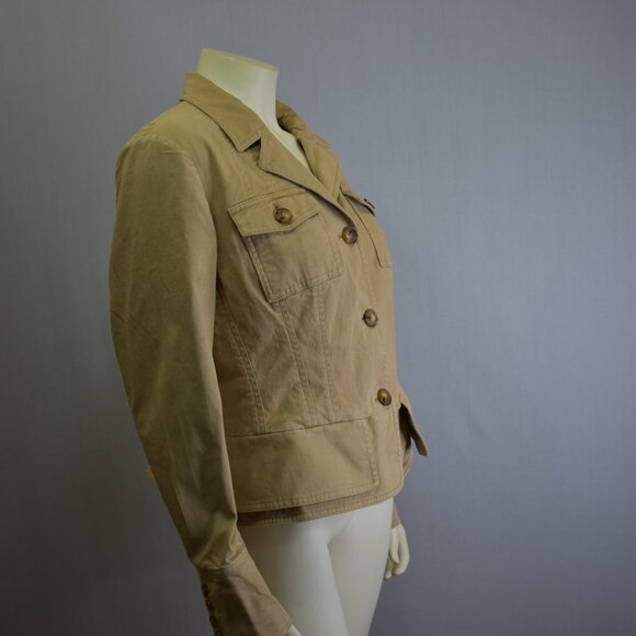 MICHAEL‎ KORS KHAKI BLAZER JACKET SZ 12 - Picture 1 of 14